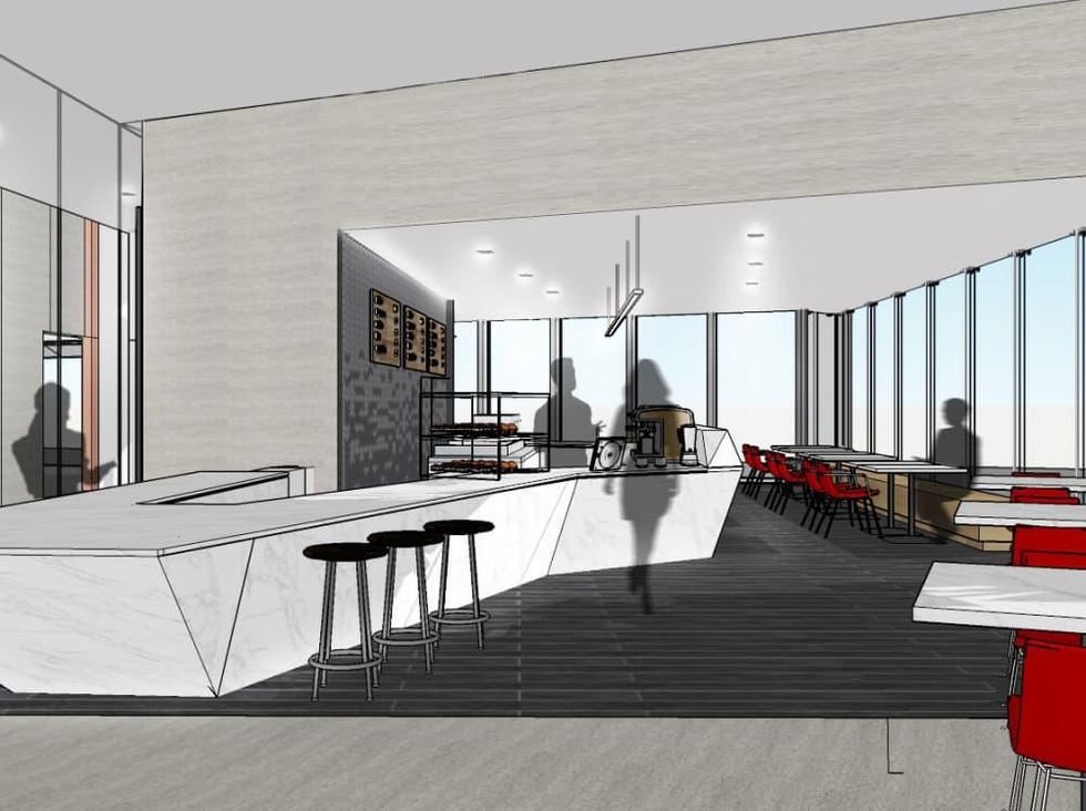 Houston, Prelude Coffee and Tea, Jan 2017, Prelude Coffee and Tea interior rendering