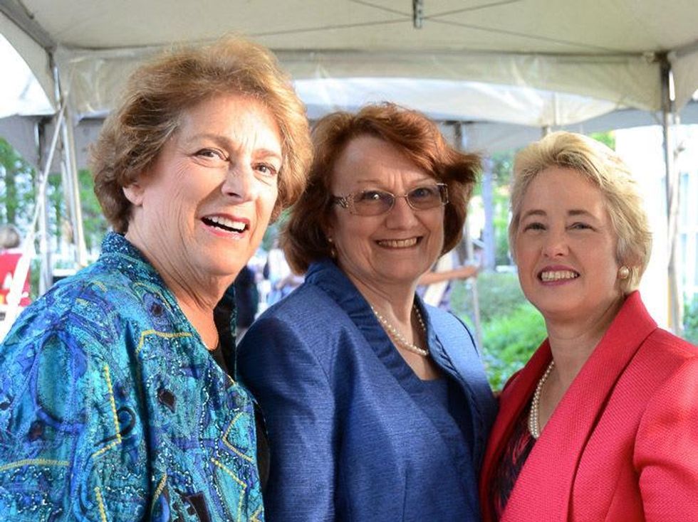 Houston Public Library Foundation benefit May 2013 Ellen Cohen, Kathy Hubbard, Mayor Annise D. Parker