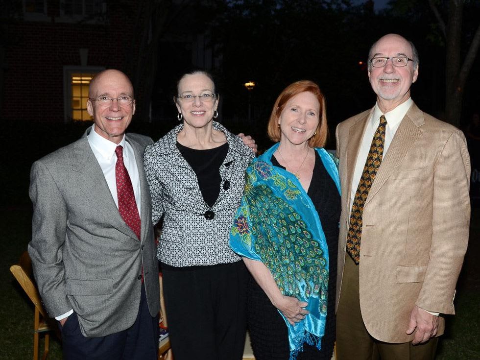 Houston Public Library Foundation benefit May 2013 Fletcher Thorne-Thomsen, Margaret Regan and Susanne Evans and Randall Evans