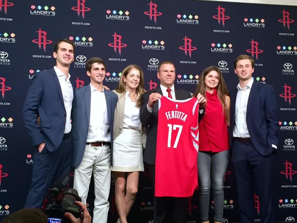Houston, Rockets owner Tilman Fertitta and family, Oct 2017