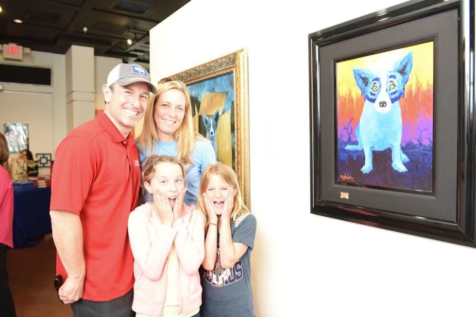 Houston, Rodrigue:Houston family day, June 2015, Matt, Melinda, Macy and Aly Mogas