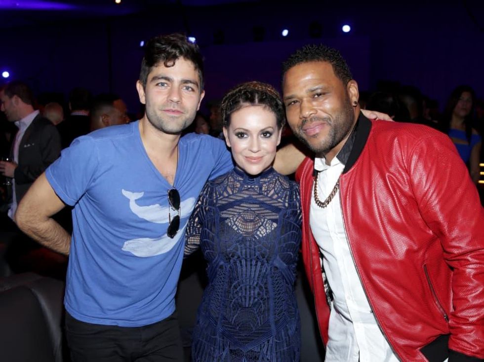 Houston, Rolling Stone Super Bowl party, Jan 2017, Adrian Grenier, Alyssa Milano, Anthony Anderson