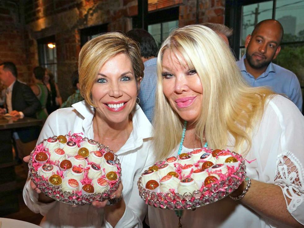 Houston, Roseann Rogers and Lara Bell birthday party, August 2015, Roseann Rogers and Lara Bell