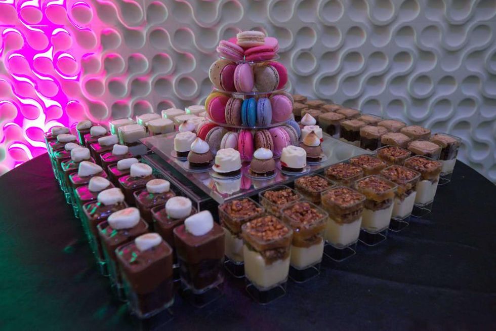 Houston, RYDE/Rose Foundation event, Oct. 2016, desserts from Dolce Delights and Macaron by Patisse