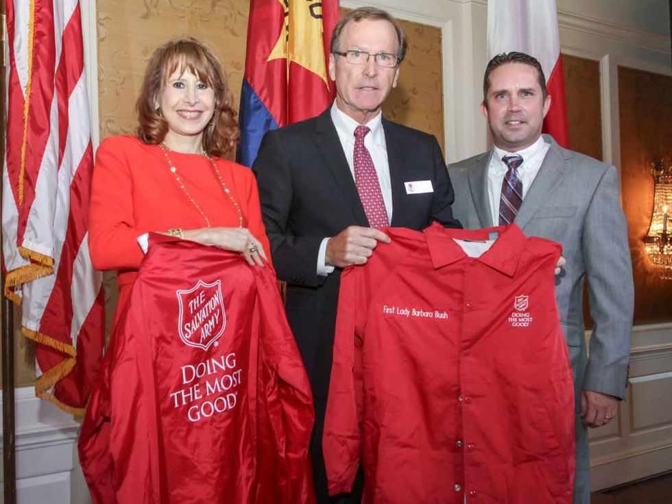 Houston, Salvation Army annual luncheon, Nov 2016, Vicki West, Neil Bush, Ken Holbrook