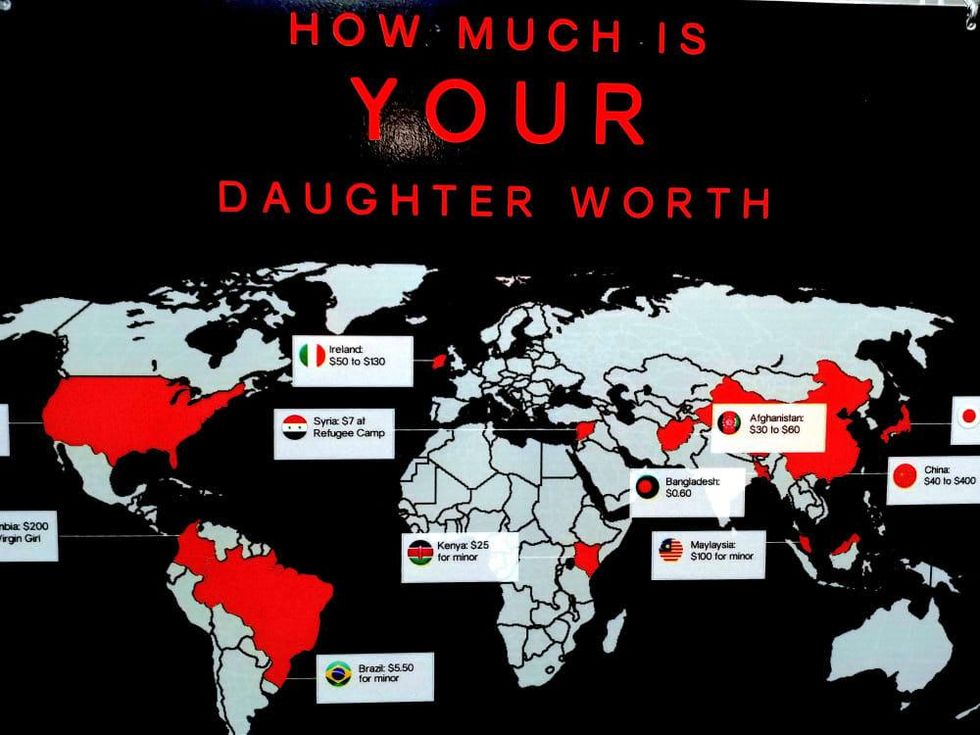 Houston, sex trafficking in Houston, August 2017, how much is your daughter worth sign
