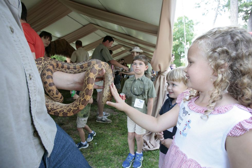 Houston, Shelby, Texas Childrens Ambassadors Party, May 2015, snake exhibit