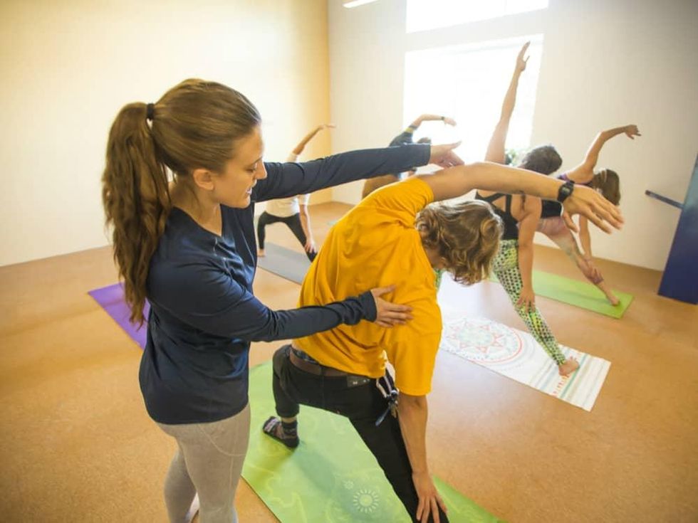 Houston Silver Street rock climbing yoga