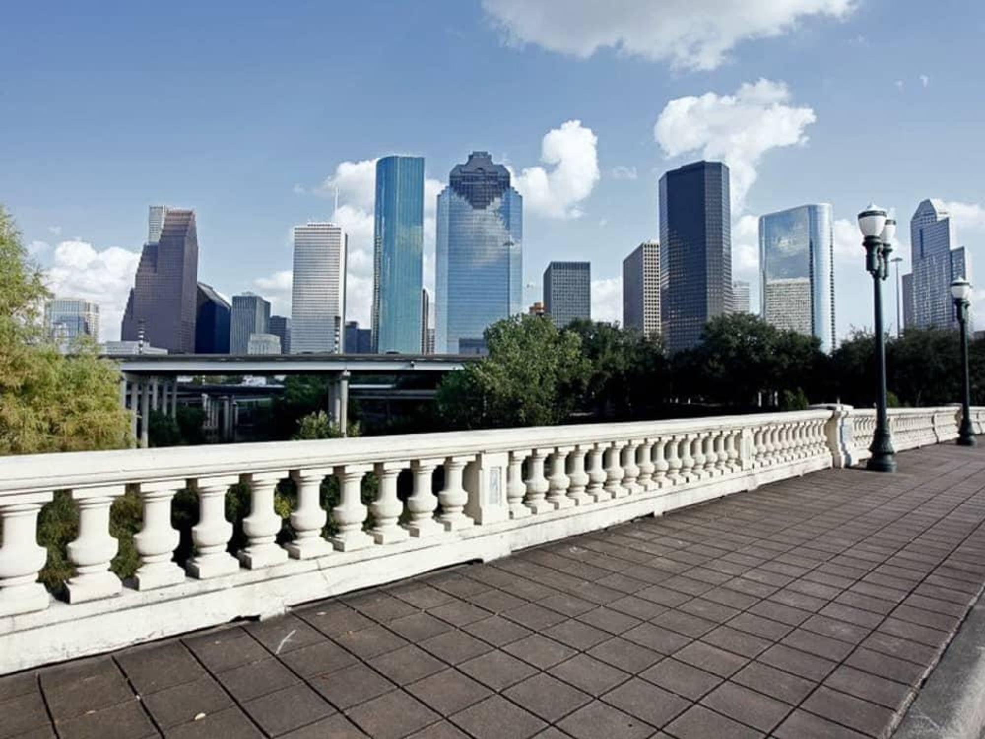 Houston skyline downtown day