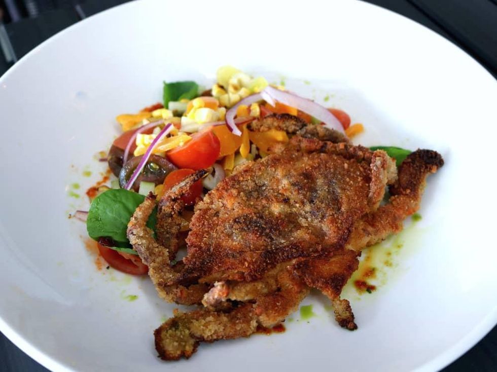 Houston, soft shell crab dishes, June 2017, Backstreet Cafe