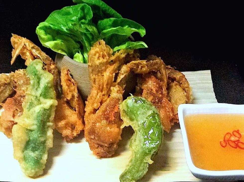 Houston, soft shell crab dishes, June 2017, Karaage at Kata Robata