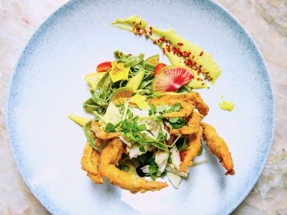 Houston, soft shell crab dishes, June 2017, Potente