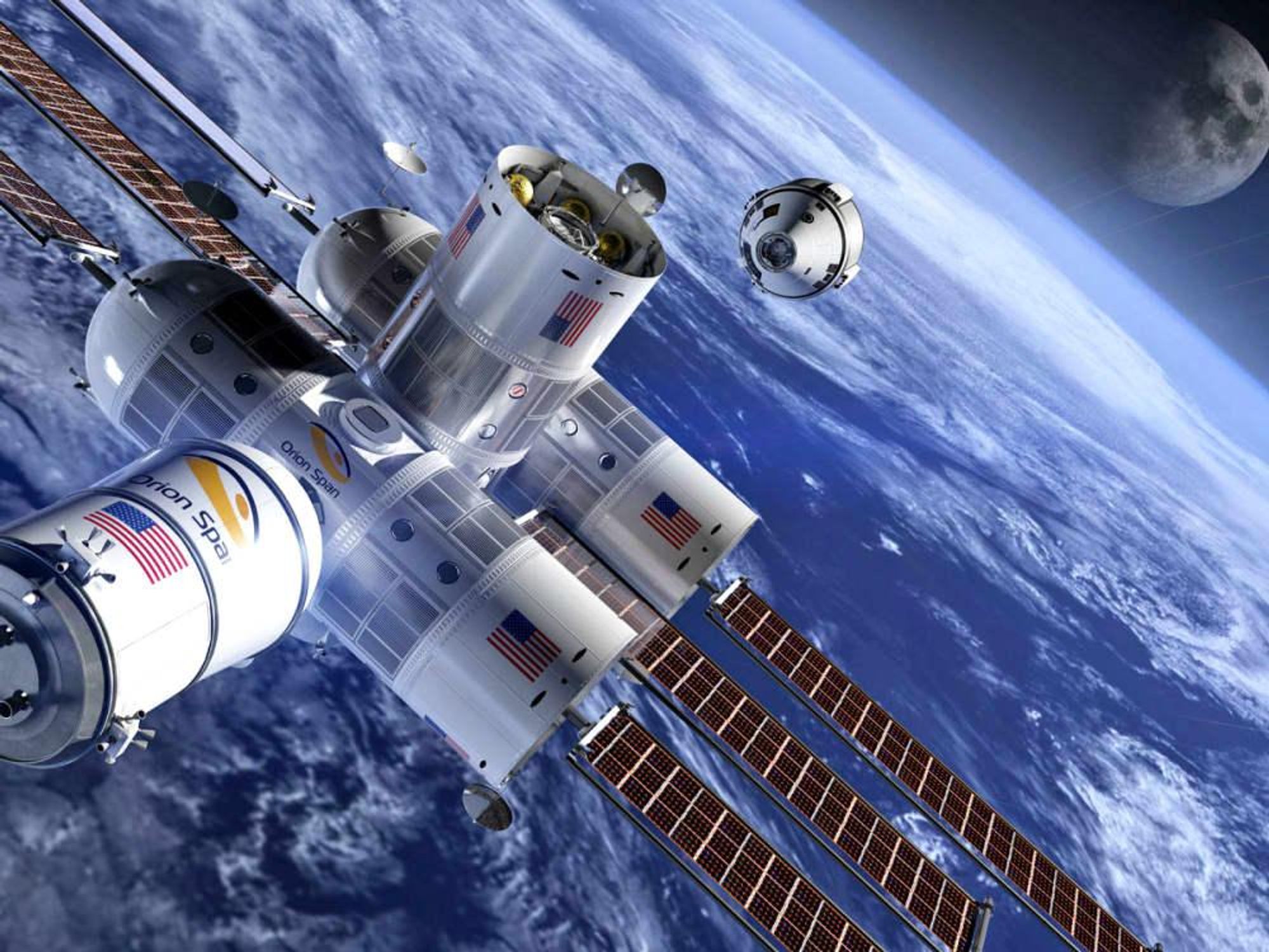 Houston space hotel rendering orbit