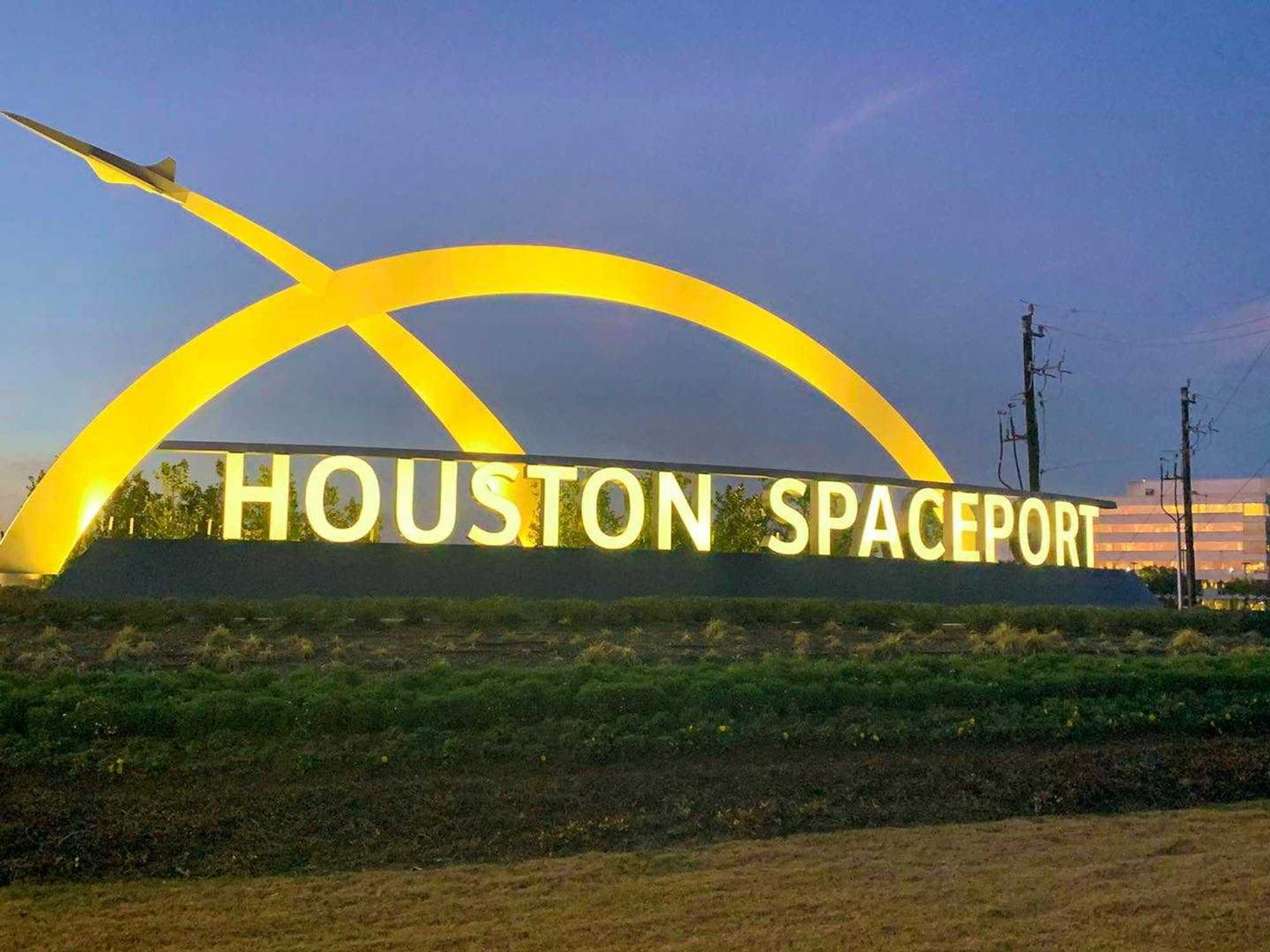 Houston Spaceport sign