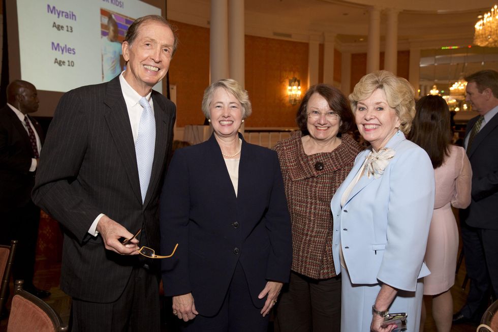 Houston, Spaulding for Children Luncheon, May 2015, John Olson, Mayor Annise Parker, Kathy Hubbard, Linwood Olson