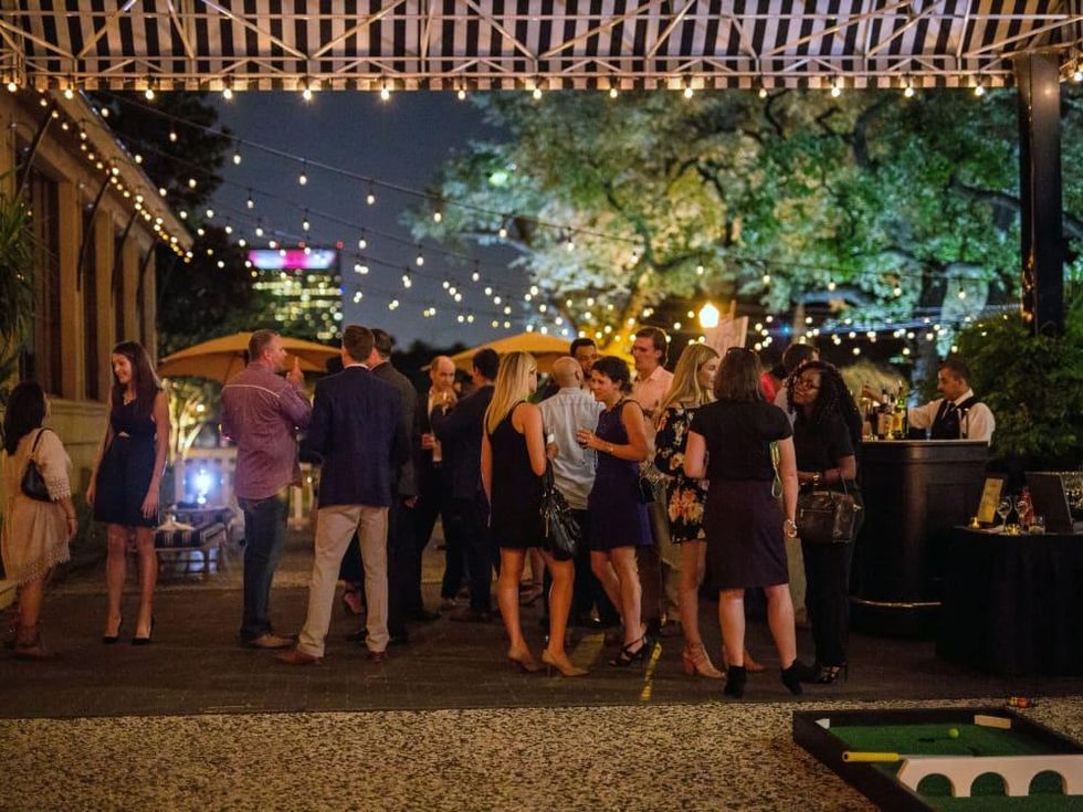 Houston, SportsMap launch party, October 2017, outside at Monarch