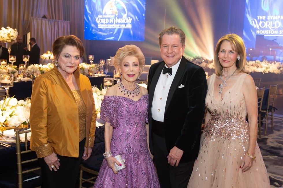 Houston Symphony Ball 2022 Beth Wolff, Margaret Alkek Williams, Bill Stubbs and Cheryl Byington