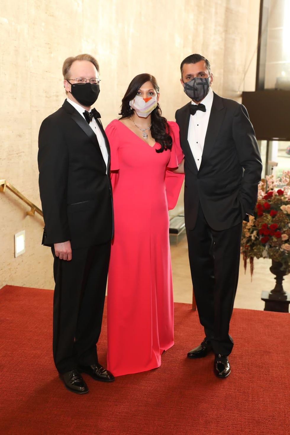 Houston Symphony opening night gala 2020 John Mangum, Houston Symphony CEO/Executive Director; Sippi and Ajay Khurana