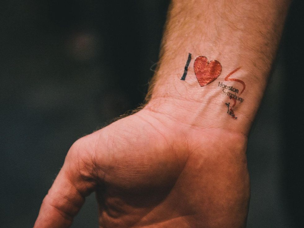 Houston Symphony Temporary Tattoo at the Houston Symphony Young Professionals Backstage kick-off party