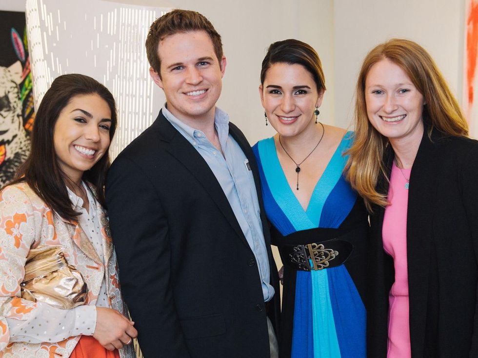 Houston Symphony YP MozART and Mixers May 2013 Daria Flores, Brenden Marquardt, Laurentine Marquardt, Sparky Frost