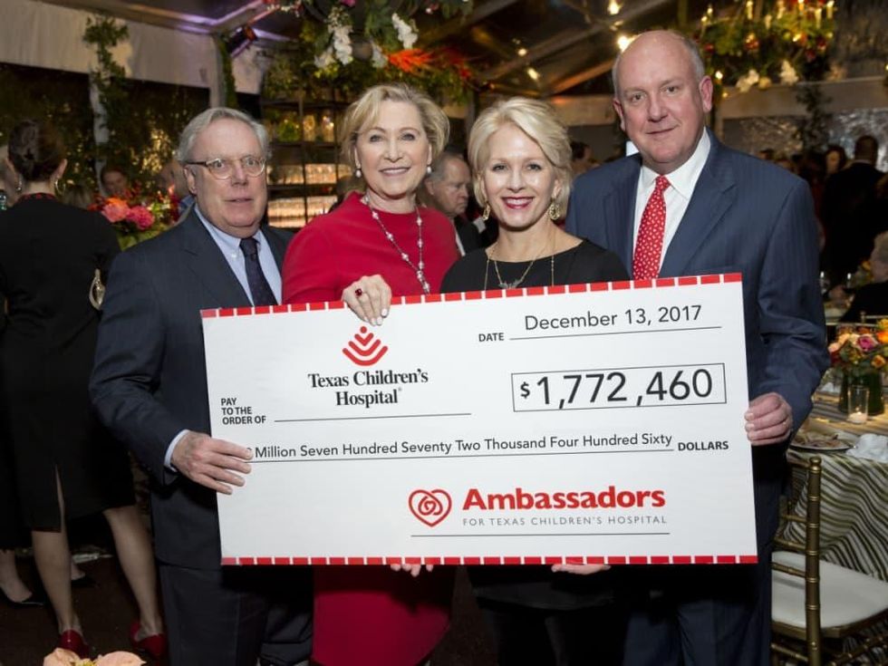 Houston, TCH Ambassadors holiday party, December 2017, Mike Linn, Carol Linn, Helen Fraser, Dr. Charles Fraser