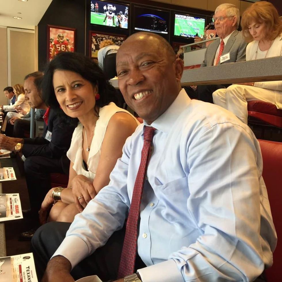Houston Texans season opener, 9/26 Renu Khator, Sylvester Turner