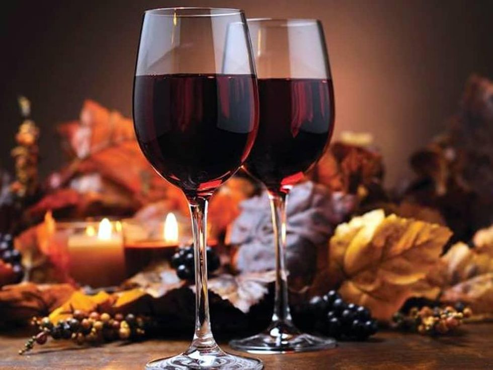 Houston, Thanksgiving, November 2015, glass of wine