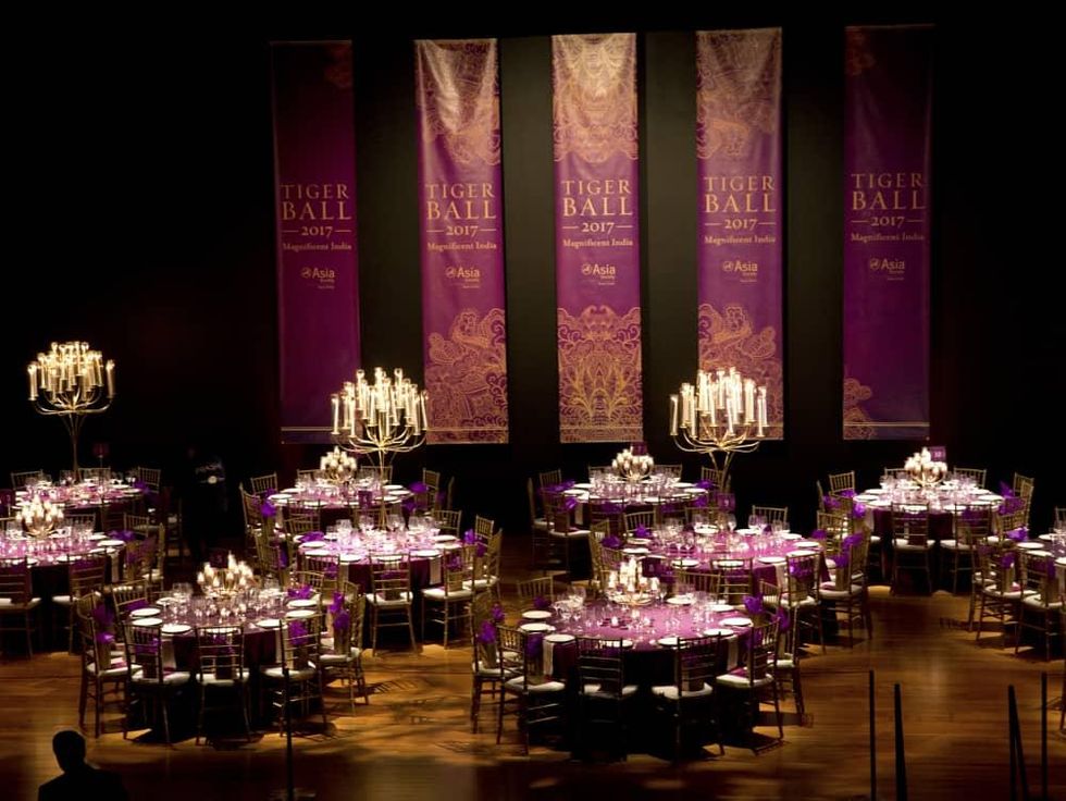 Houston, Tiger Ball, March 2017, table settings