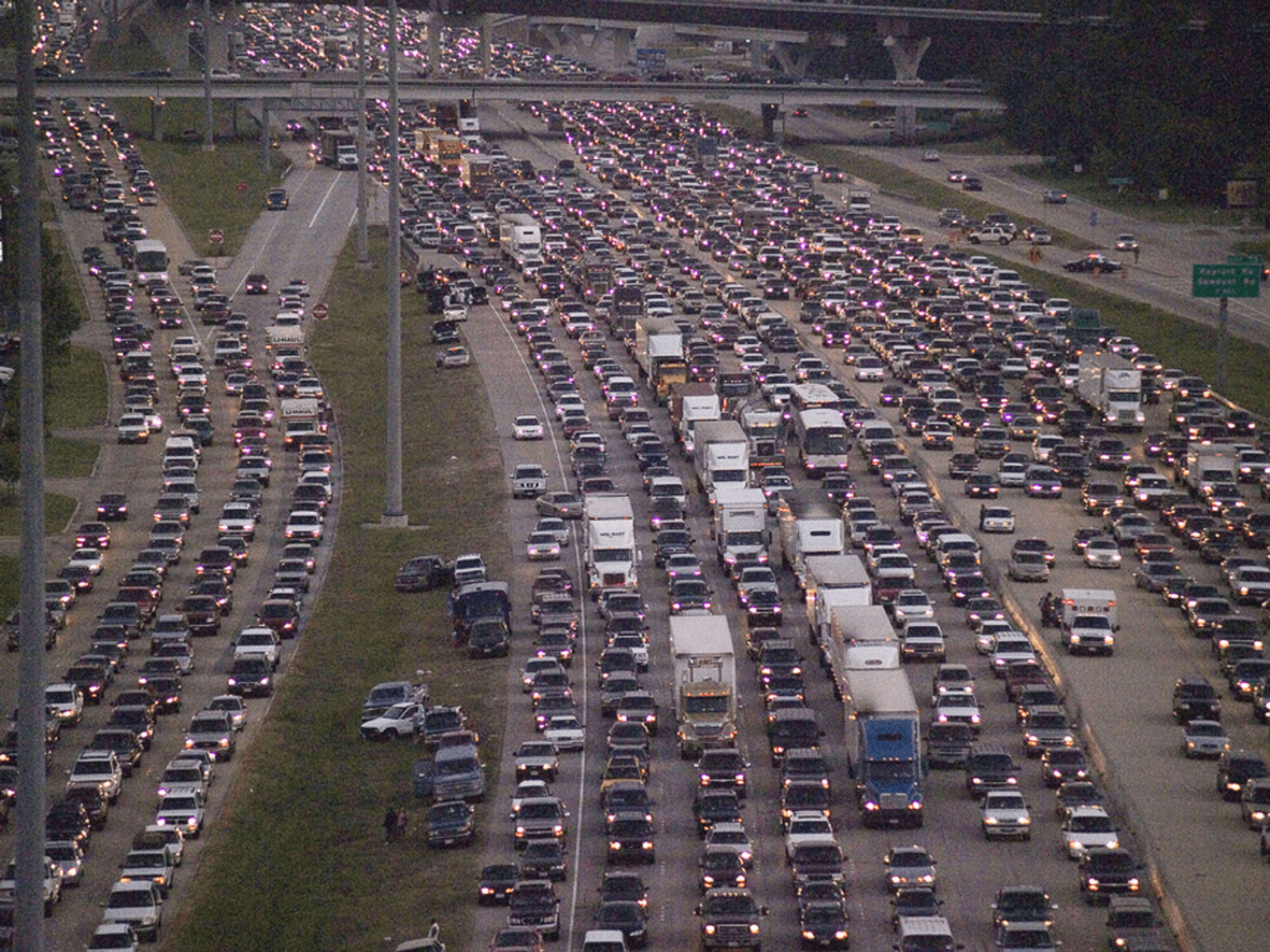 Houston traffic, Houston highway, cars