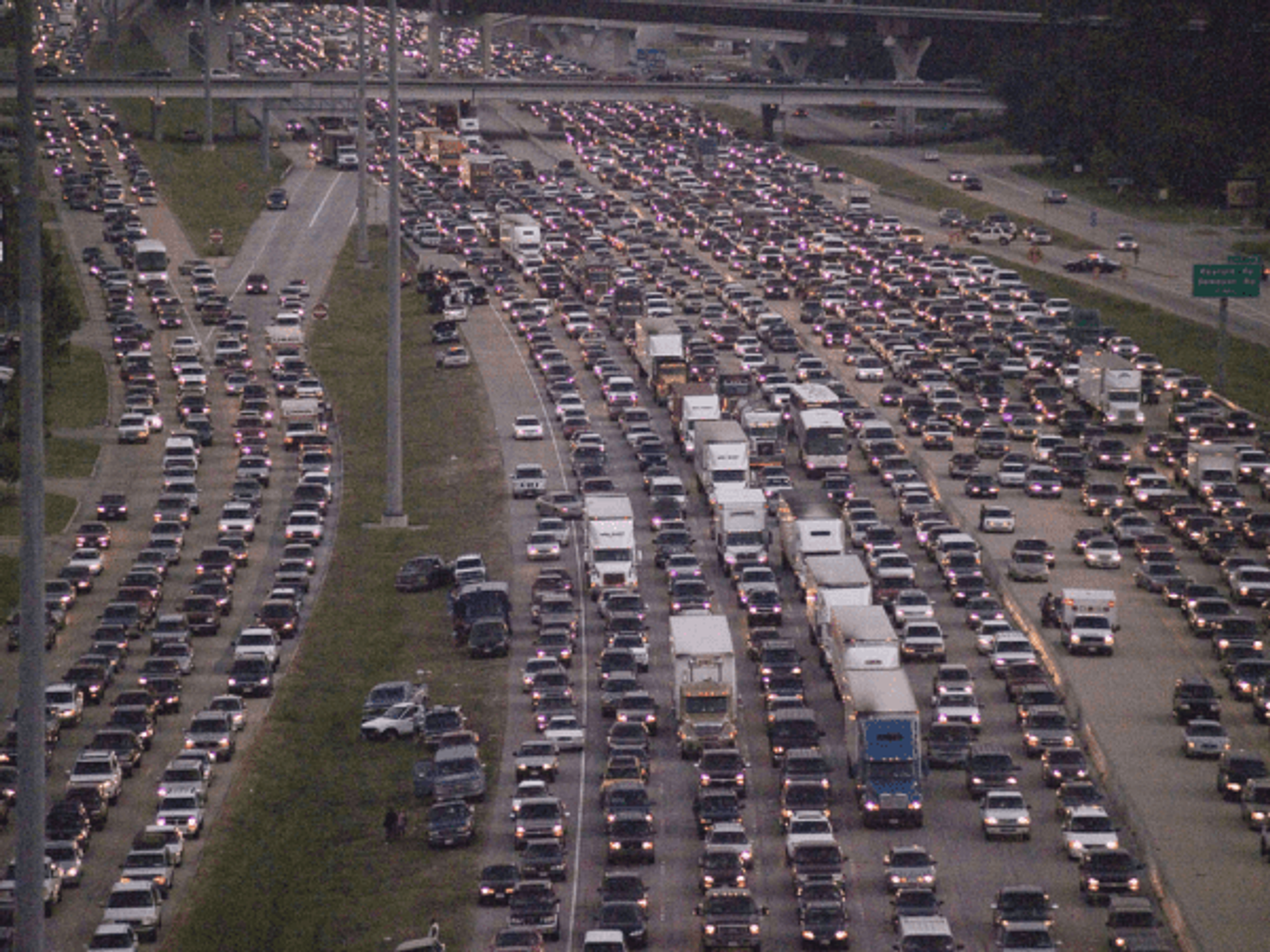 Houston traffic, Houston highway, cars