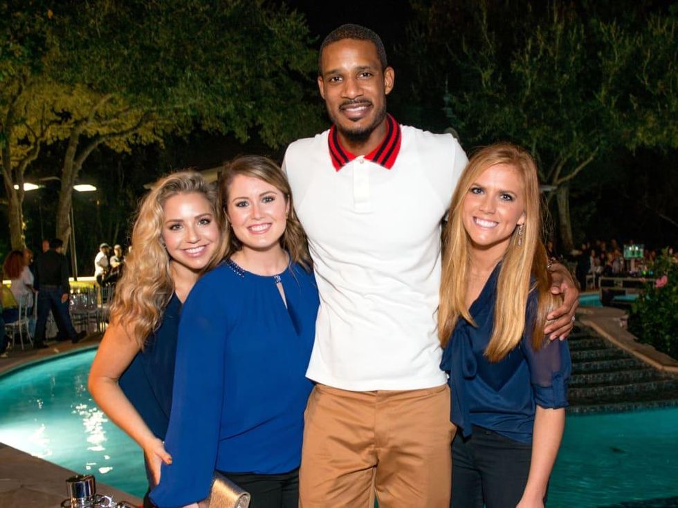 Houston, True Blue Gala, November 2017, Bria Wall, Kelsey Merrick, Trevor Ariza, and Amber Hartland