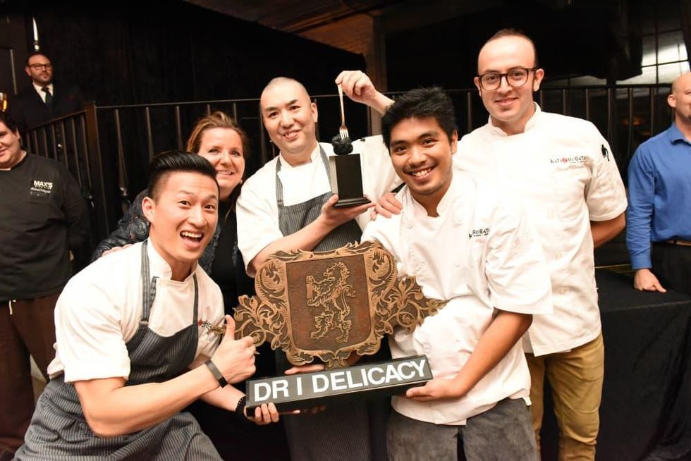 Houston, Truffle Chef Charity Challenge, January 2016, Kata Robata team with Chef Manabu Horiuchi, Diane Roederer.