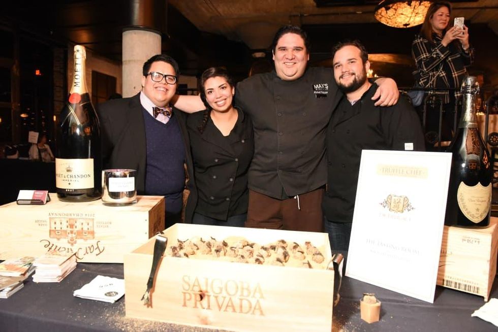 Houston, Truffle Chef Charity Challenge, January 2016, Tasting Room_Chef Michael Pellegrino, Nikki Farias, Cesar Hinojosa, Alejandro Betancourt