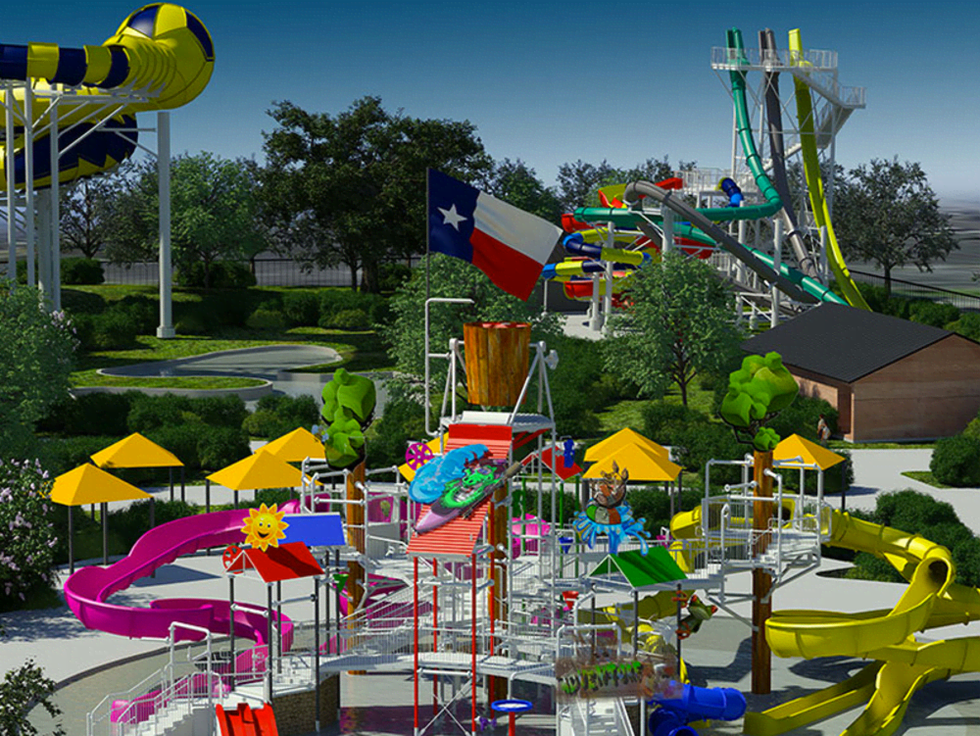 Houston, Typhoon Texas WaterPark, August 2015, slides
