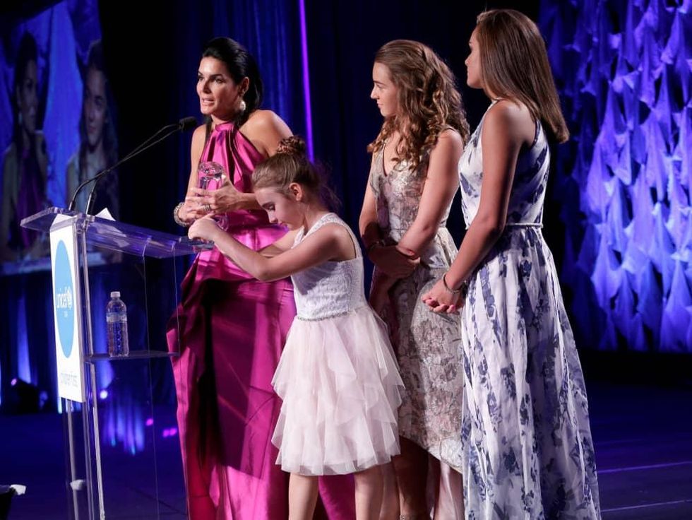 Houston, UNICEF Audrey Hepburn Society Ball, May 2017, Angie Harmon, Emery Hope Sehorn, Finley Faith Sehorn, Avery Grace Sehorn