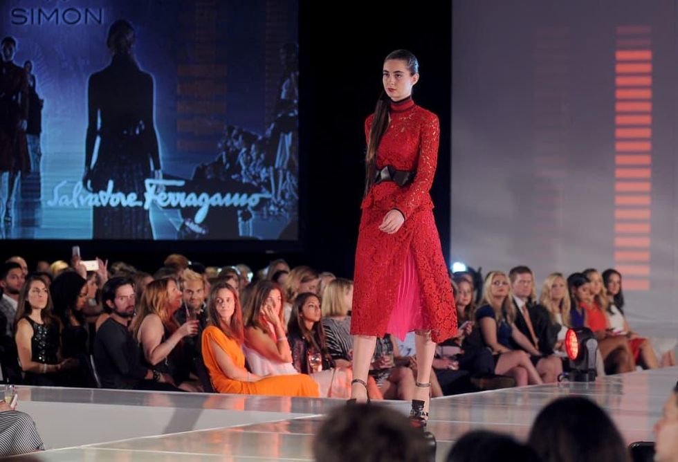 Houston, Vogue Simon Fashion Show, September 2015, model in Salvatore Ferragamo