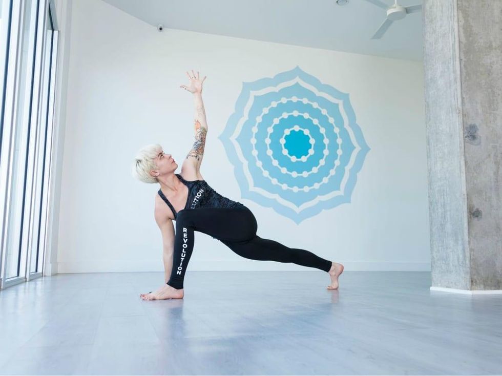 Houston yoga - Revolution Studio - woman posing