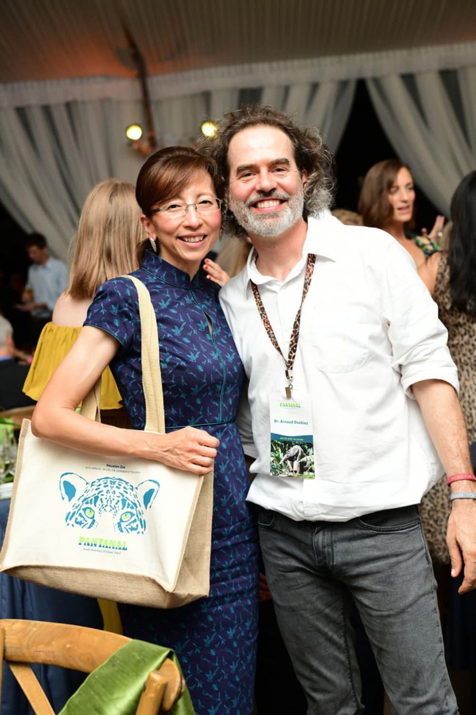Houston Zoo Conservation Gala 2019 Trang Cormack and Dr. Arnaud Desbiez