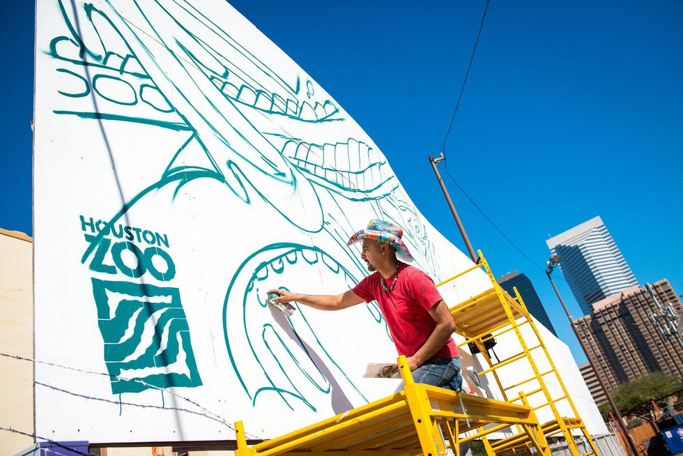 Houston Zoo gorilla art street art murals GONZO247 2