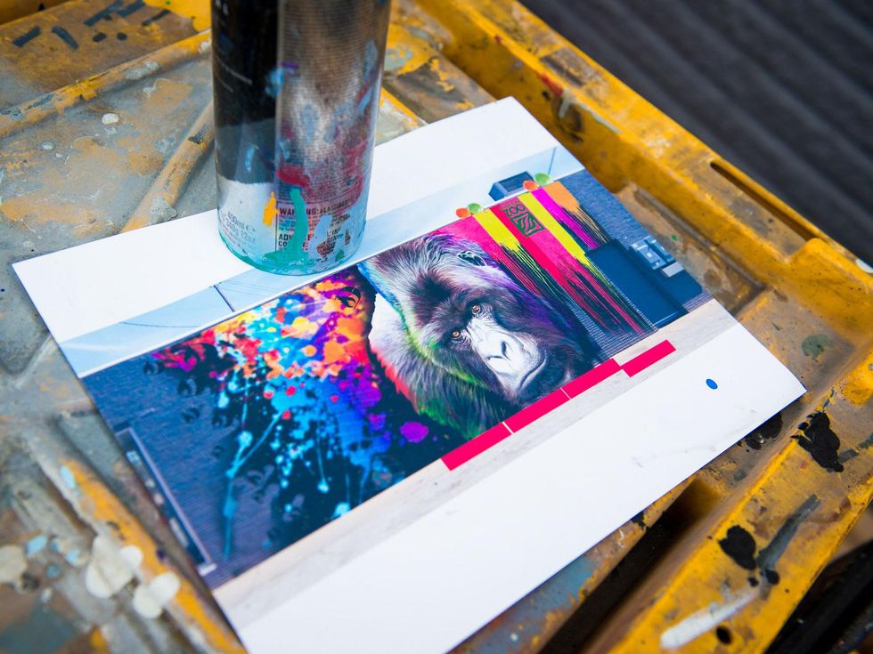 Houston Zoo gorilla mural artist February 2015 Mr. D. 2119 Washington Ave.