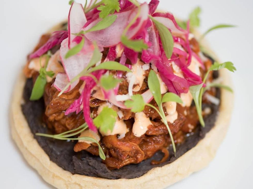 Houstonian Hotel Tribute restaurant Texas Cabrito sopes