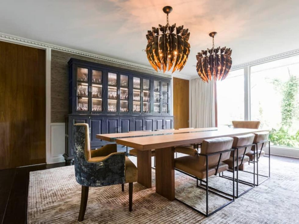Houzz Houston house home 1960s London Texas style dining room midcentury