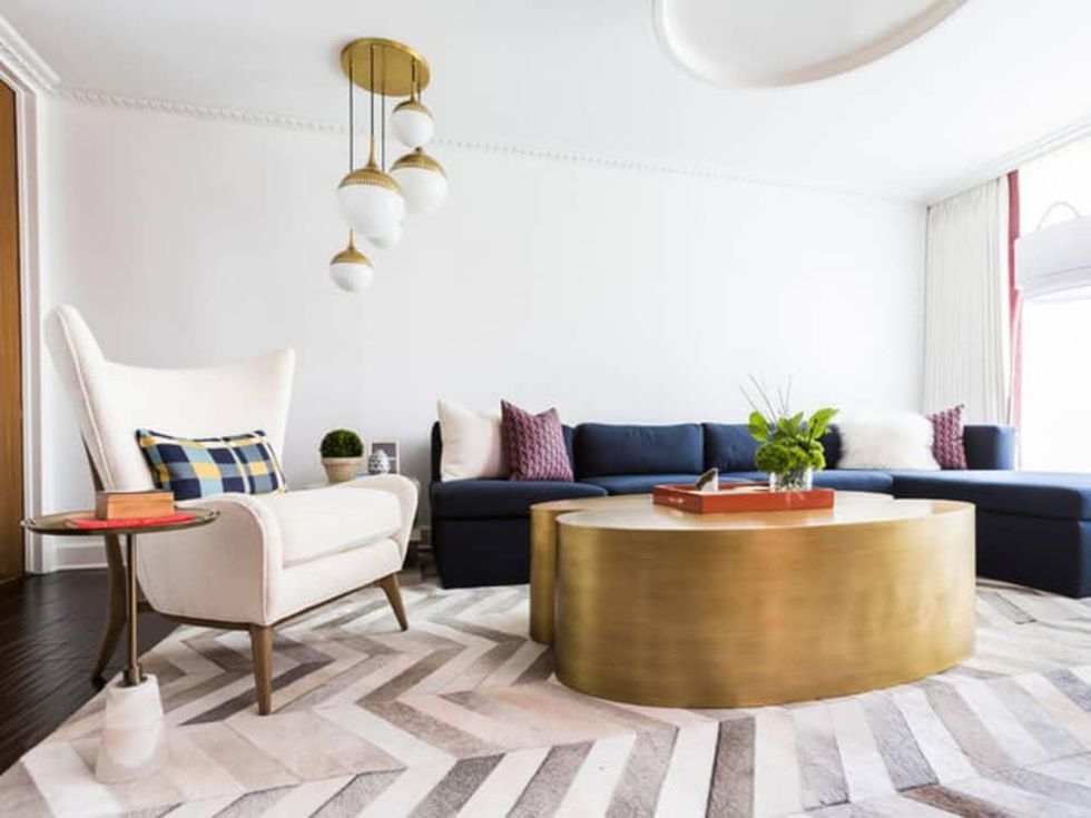 Houzz Houston house home 1960s London Texas style living room midcentury modern