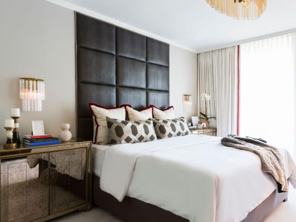 Houzz Houston house home 1960s London Texas style master bedroom midcentury