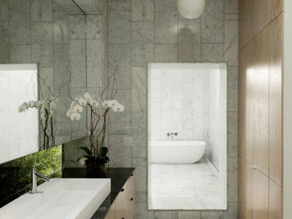 Houzz Houston house home Japanese-style concrete box bathroom