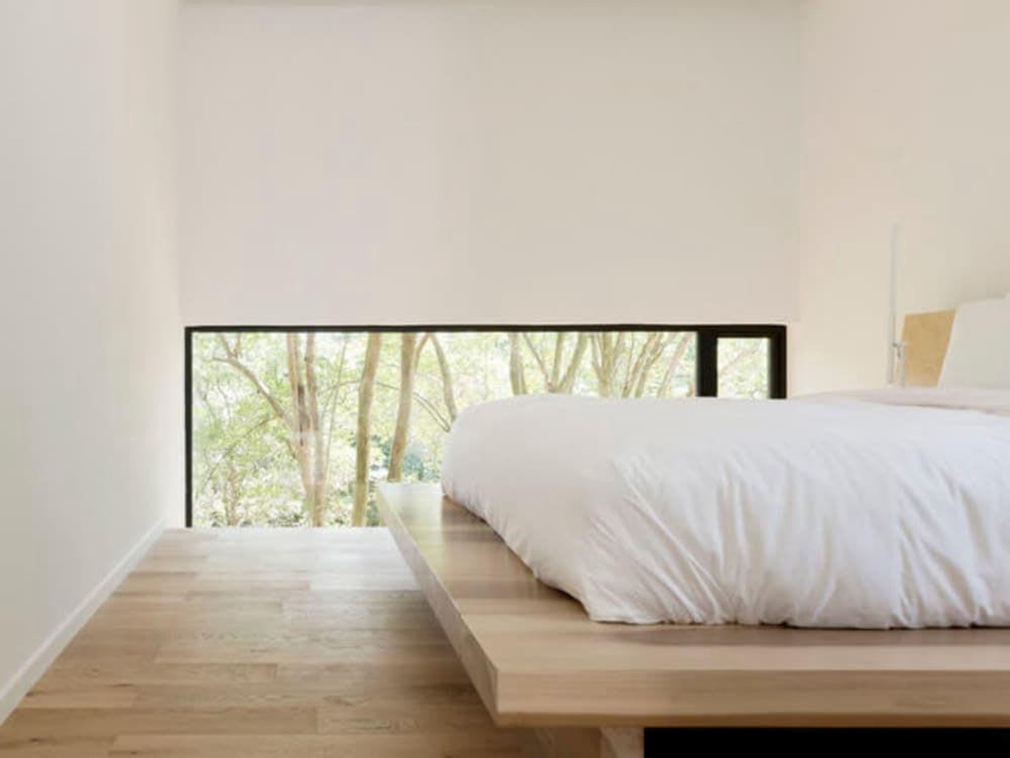 Houzz Houston house home Japanese-style concrete box bedroom