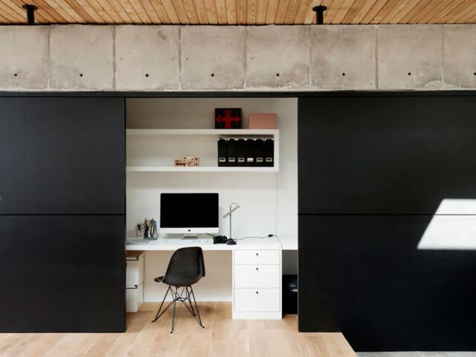 Houzz Houston house home Japanese-style concrete box office