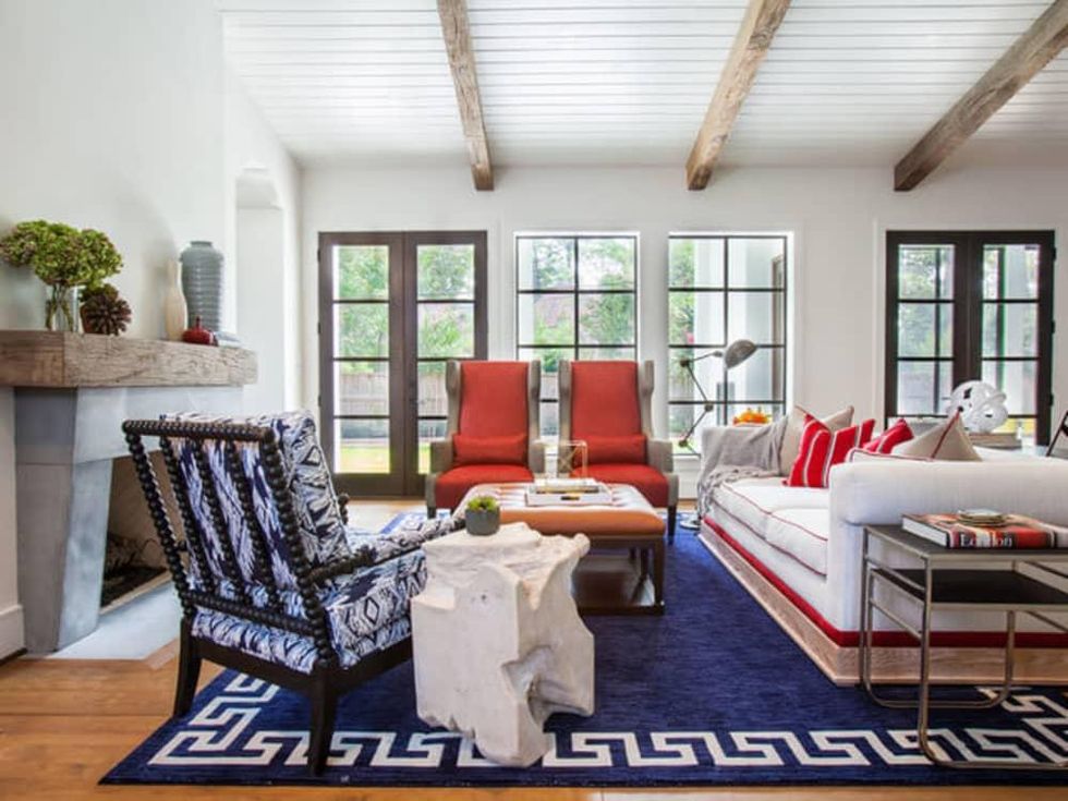 Houzz Houston house home Southern Americana Spanish colonial June 2016 living room