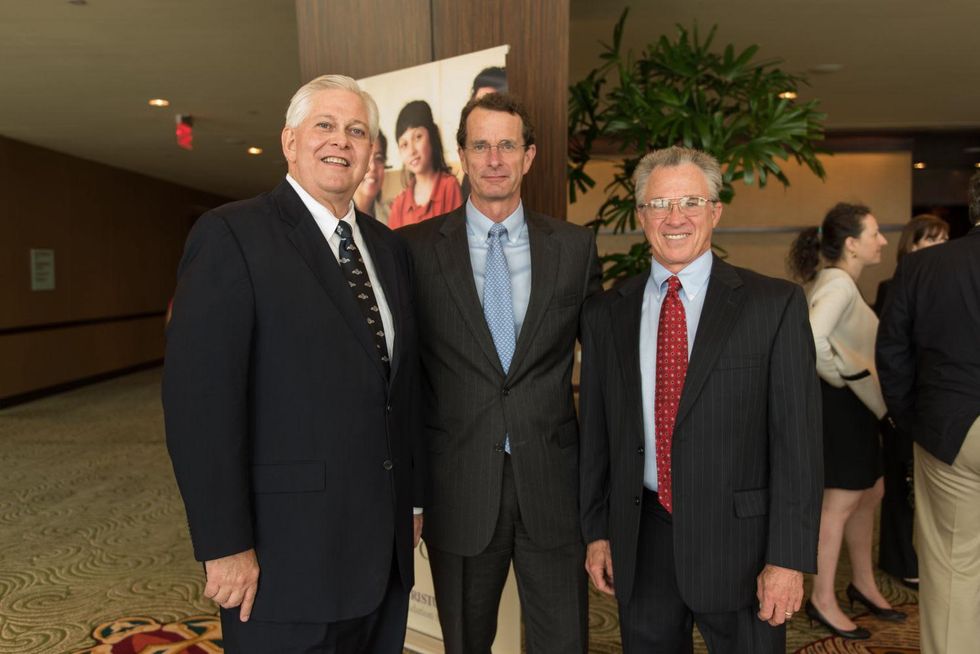 Howard Lederer, from left, David Doherty and Bill Wallace at the CHRISTUS Foundation for HealthCare spring luncheon April 2015