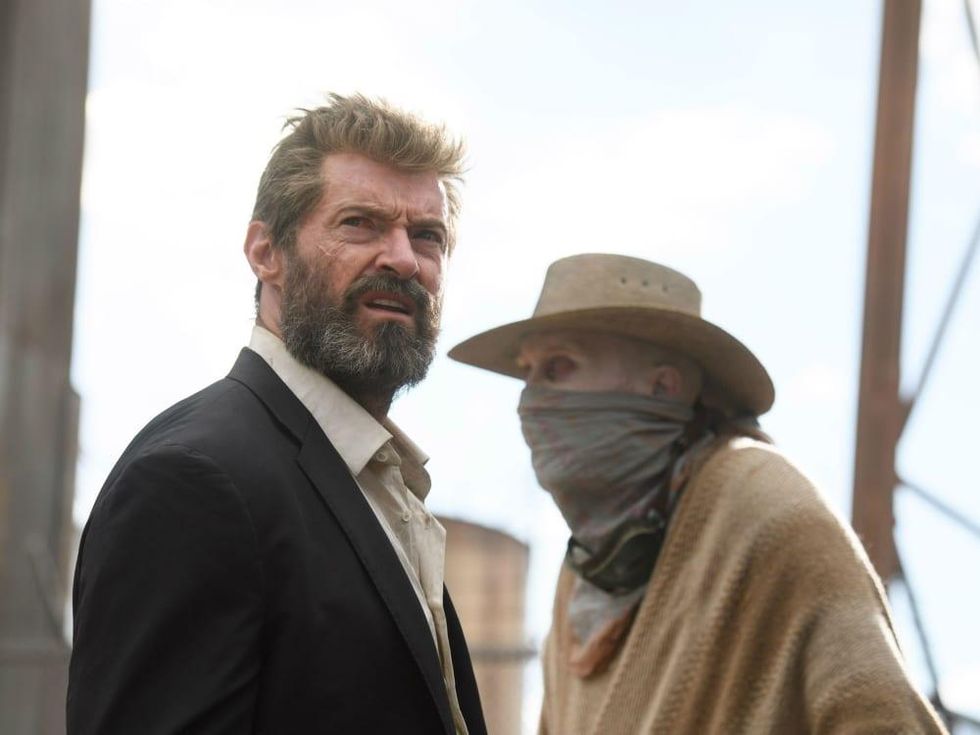 Hugh Jackman and Stephen Merchant in Logan